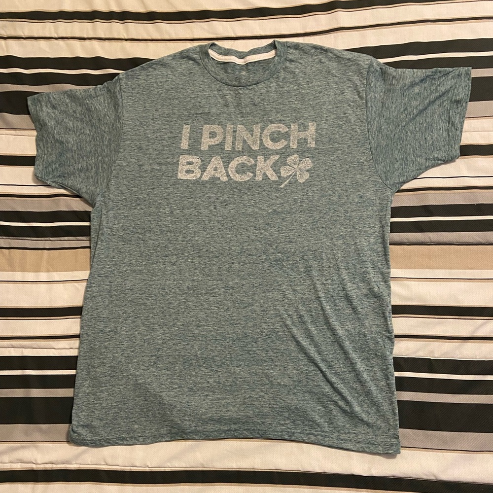 Fashion Men's St. Patrick's Day I Pinch Back Green Graphic T-Shirt XL